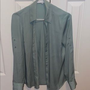 Mint green dress shirt (express)